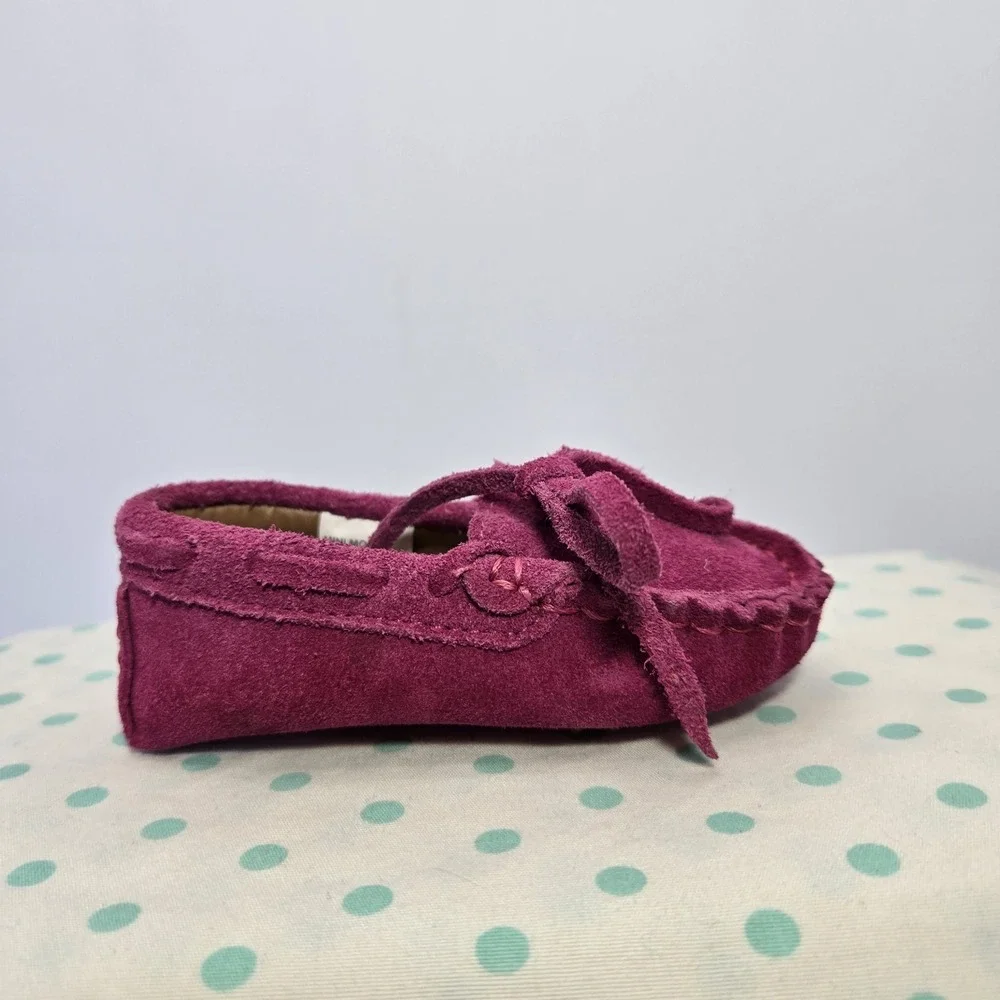 Cole Haan Infant Shoes Grant Driver Moccasins Electric Pink Suede 0-3 Months